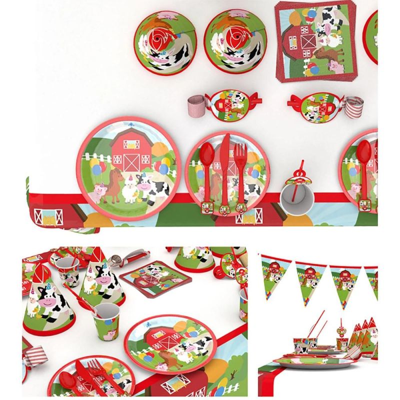 Animas Theme Green Color Customized Pattern Party Sets Display