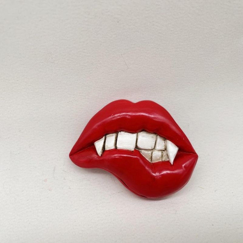 Resin Halloween Vampire Lip Fridge Magnet Promotional Holiday Gift