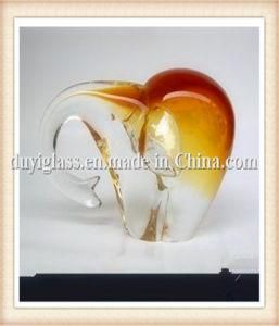 Animal Brown Elephant Glass Craft for Decoration