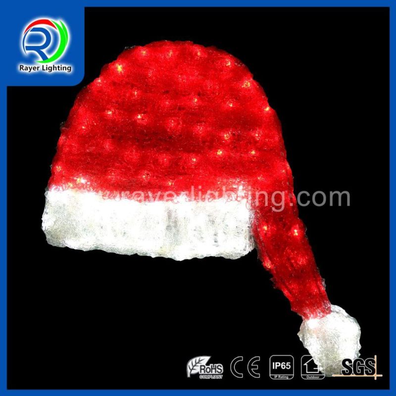 2D Design LED Motif Lights Indoor Christmas Decoration Santa Hat