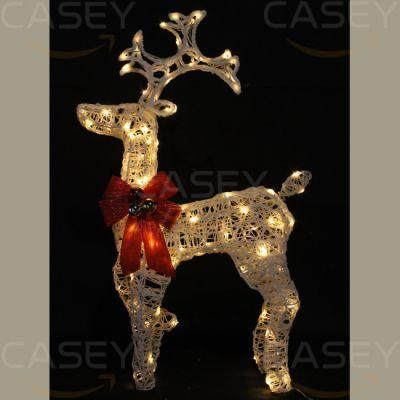 Waterproof LED Giant Outdoor Christmas Deer 3D Motif Light for Shopping Mall Event Decor