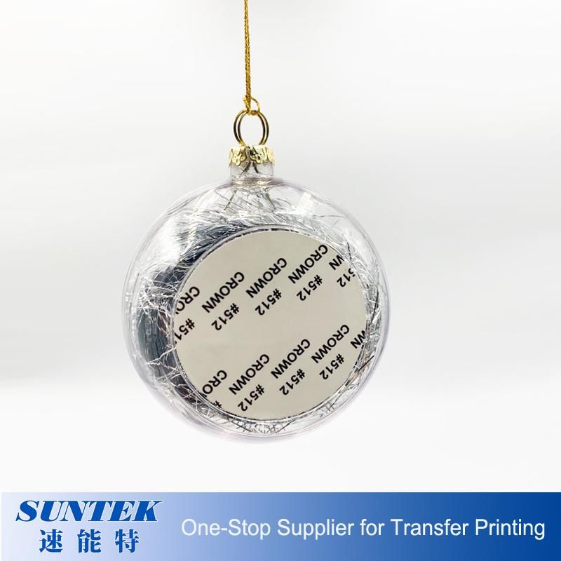 Transparent Plastic Christmas Ball Sublimation Heat Transfer Printing