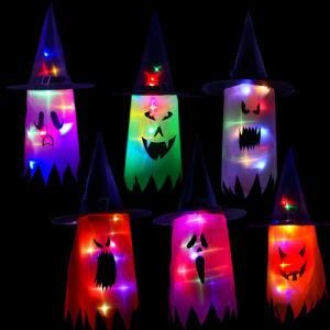 Color Luminous Halloween Hat Venue Layout Props Witch Hat