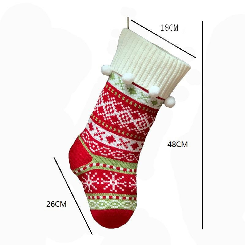 Wholesale Colorful Christmas Knitted Socks for Home Decoration