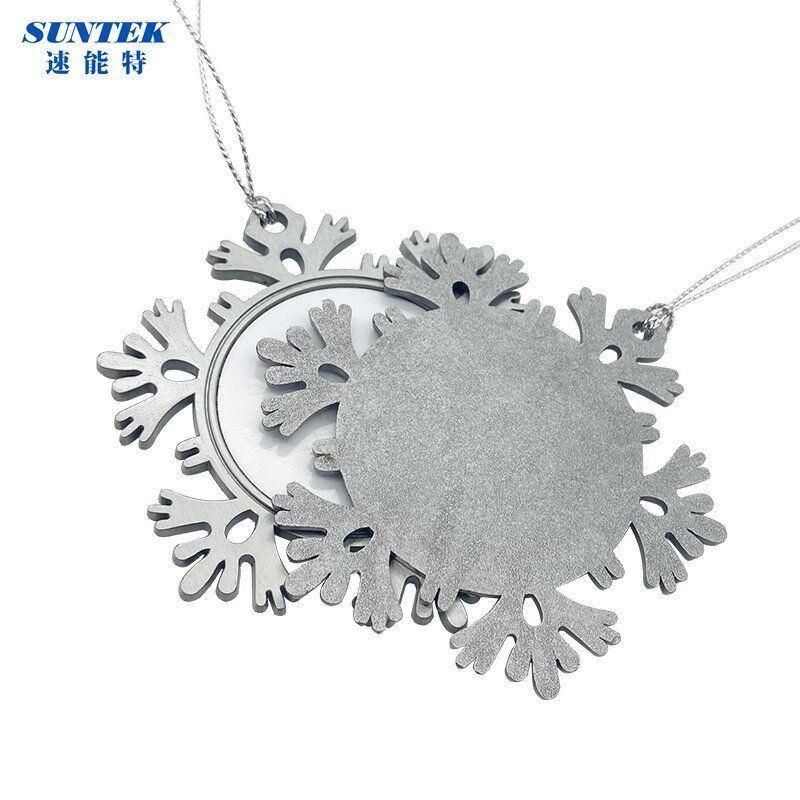 Sublimation Single-Side Metal Christmas Ornament - Snows