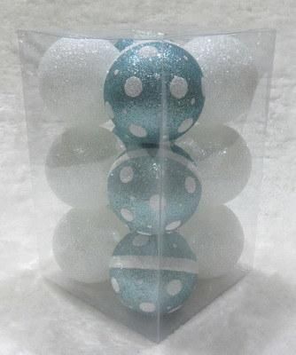 Plastic Hanging Ball Tree Ornaments with Hand Painted Home Decoration
