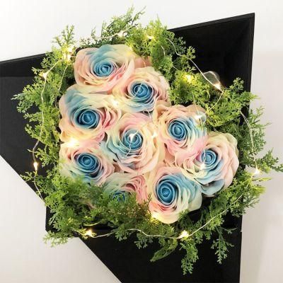 High Quality Hot Selling New Romantic Rose Luminous Colourful Soap Flower