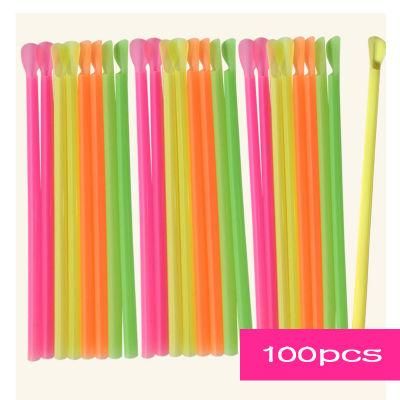 Colorful Spoon Straws Drinking Smoothies/Coffee/Cocktail/Milkshake/Juice/Slush Stirrer Kid Drinks