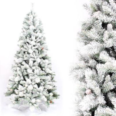 Yh22102 Snow Artificial Christmas Home Decoration Gift Tree with PVC Tips Christmas Tree with Pine Cones
