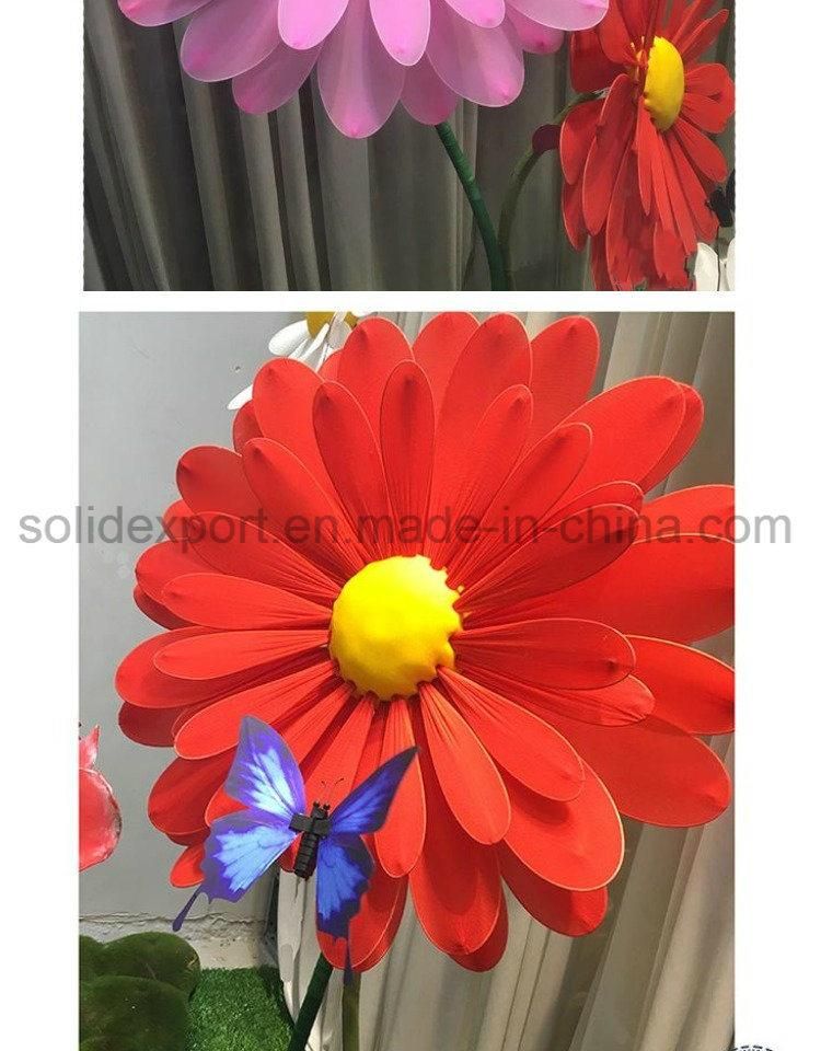 Multicolor Flower Window Display Props Shopping Mall 4s Shop Sun Flower Wall Decoration