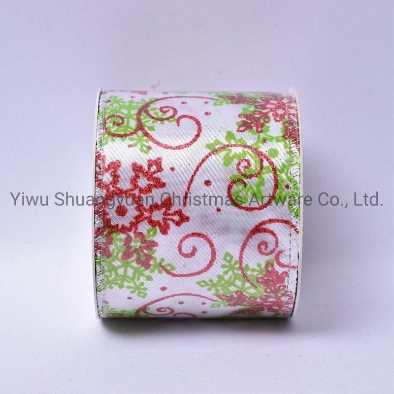 Christmas Ribbon Decor for Holiday Wedding Party Decoration Supplies Hook Ornament Craft Gifts