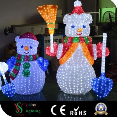 3D Motif Light Snowman for Christmas Decoration