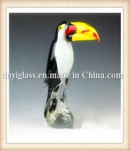 Animal Woodpecker Glass Craft for Home Decoration