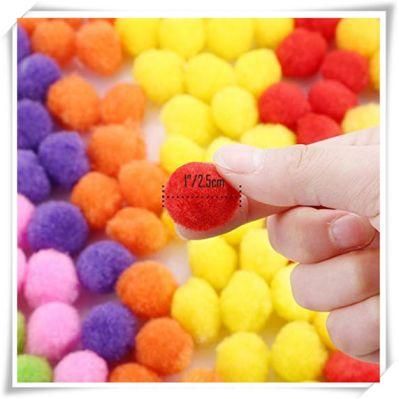 1 Inch POM Poms for Hobby Supplies and DIY Creative Crafts Multicolored