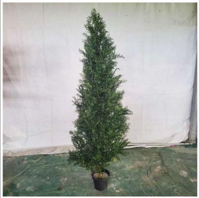 Wholesale 4FT Cypress Tree Artificial Plant with Base
