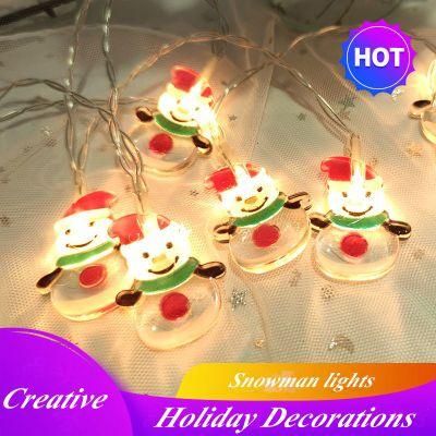 Factory Wholesale LED Lights Chain Christmas Decoration Creative Snowman String