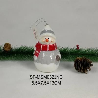 2020 Christmas Decoration Santa Clause Shape Ceramic Series with LED Lights