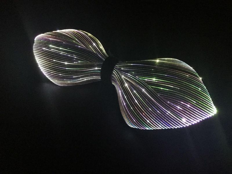 Novelty RGB LED Optical Fiber Bowknot Decoration