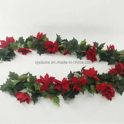 Christmas Ornaments Corned Rattan Garlands for Mall Window Christmas Decoration Display Settings