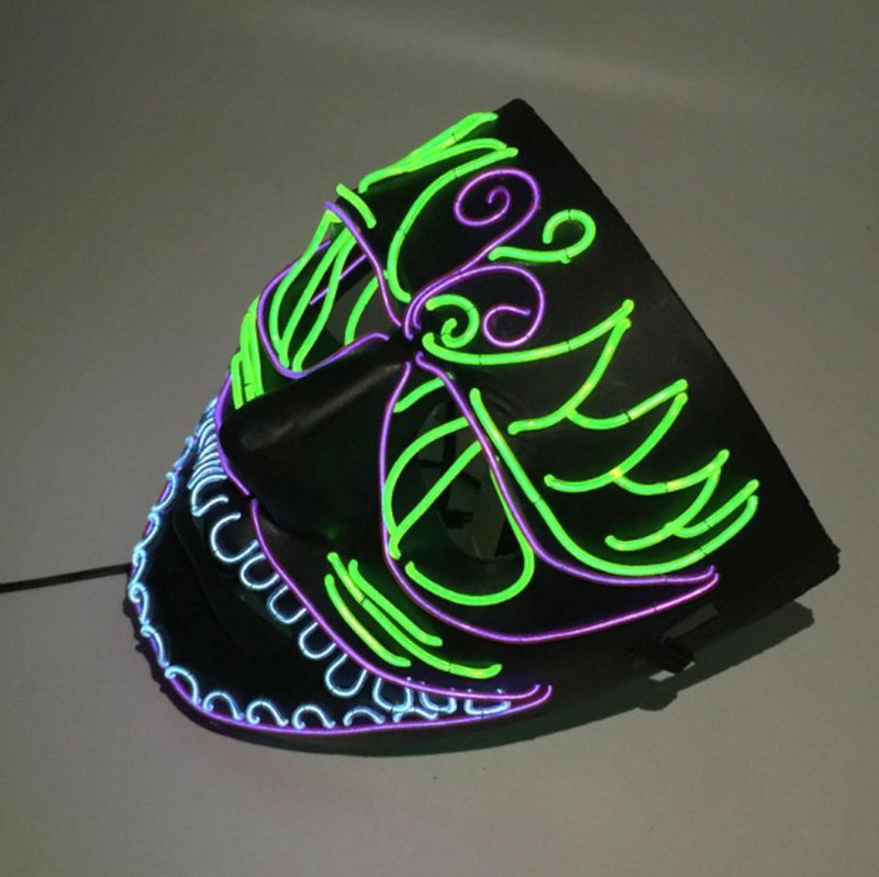 EL Mask Halloween and Screaming Party Neon LED Flash Mask