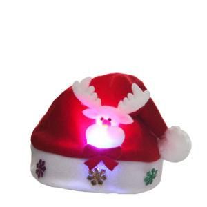 Kid/Child LED Christmas Hat Santa Claus Reindeer Snowman Red Xmas Light up Christmas Cap