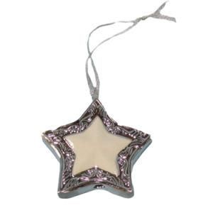 Pentagram Electroplated Ceramic, Ceramic Pendants for The Christmas Tree