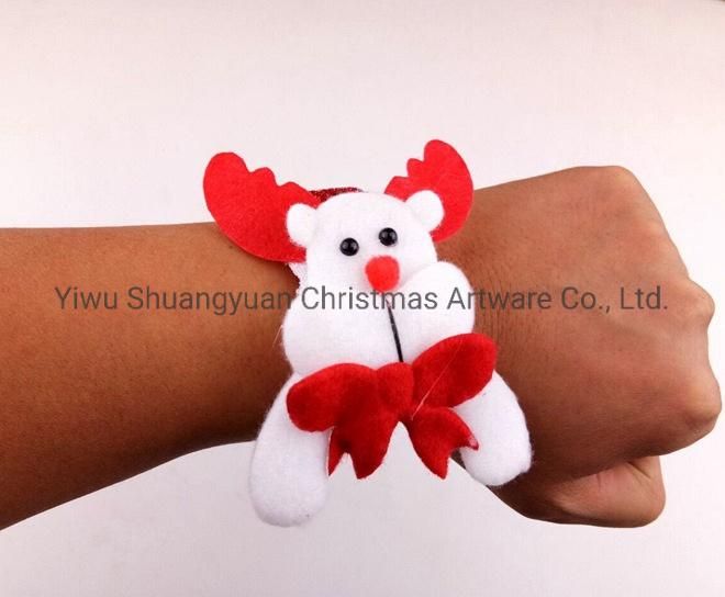 Christmas Slap Circle Bracelet Children Toy Lovely Kids Gifts Santa Claus Party Decor Christmas Wristband