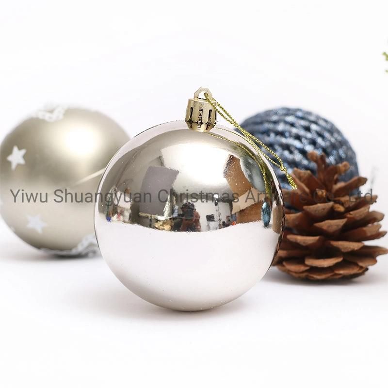 New Design High Sales Christmas Shiny Painted Ball for Holiday Wedding Party Decoration Supplies Hook Ornament Craft Gifts
