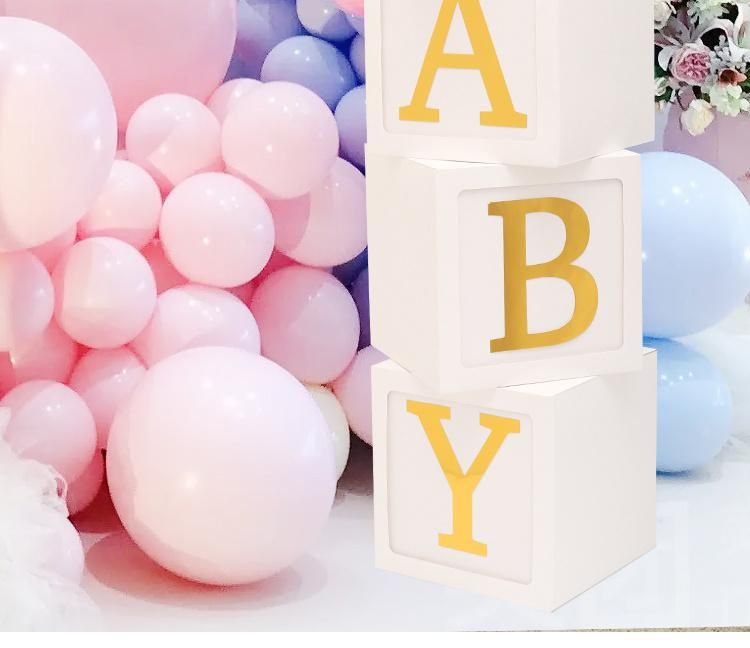 New Arrival White Balloon Box Wedding Decor Baby Event Party Gifts Box
