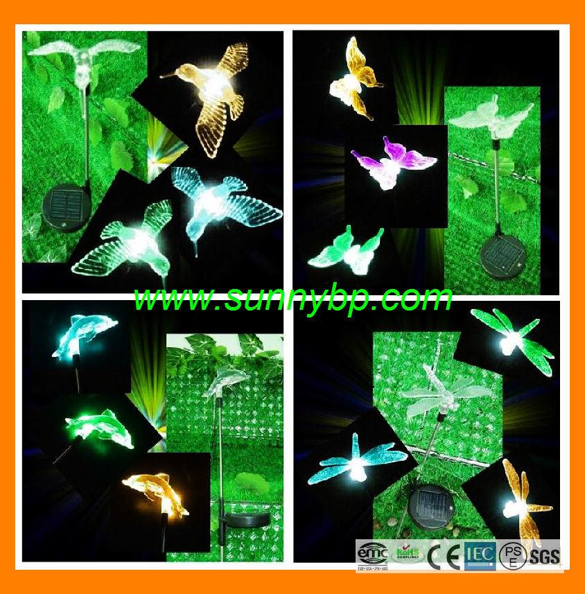 Color Changing Solar Power Flower Light as Rose Shape