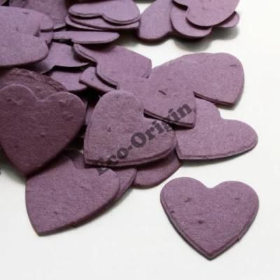 Heart Shaped Plantable Confetti in Purple