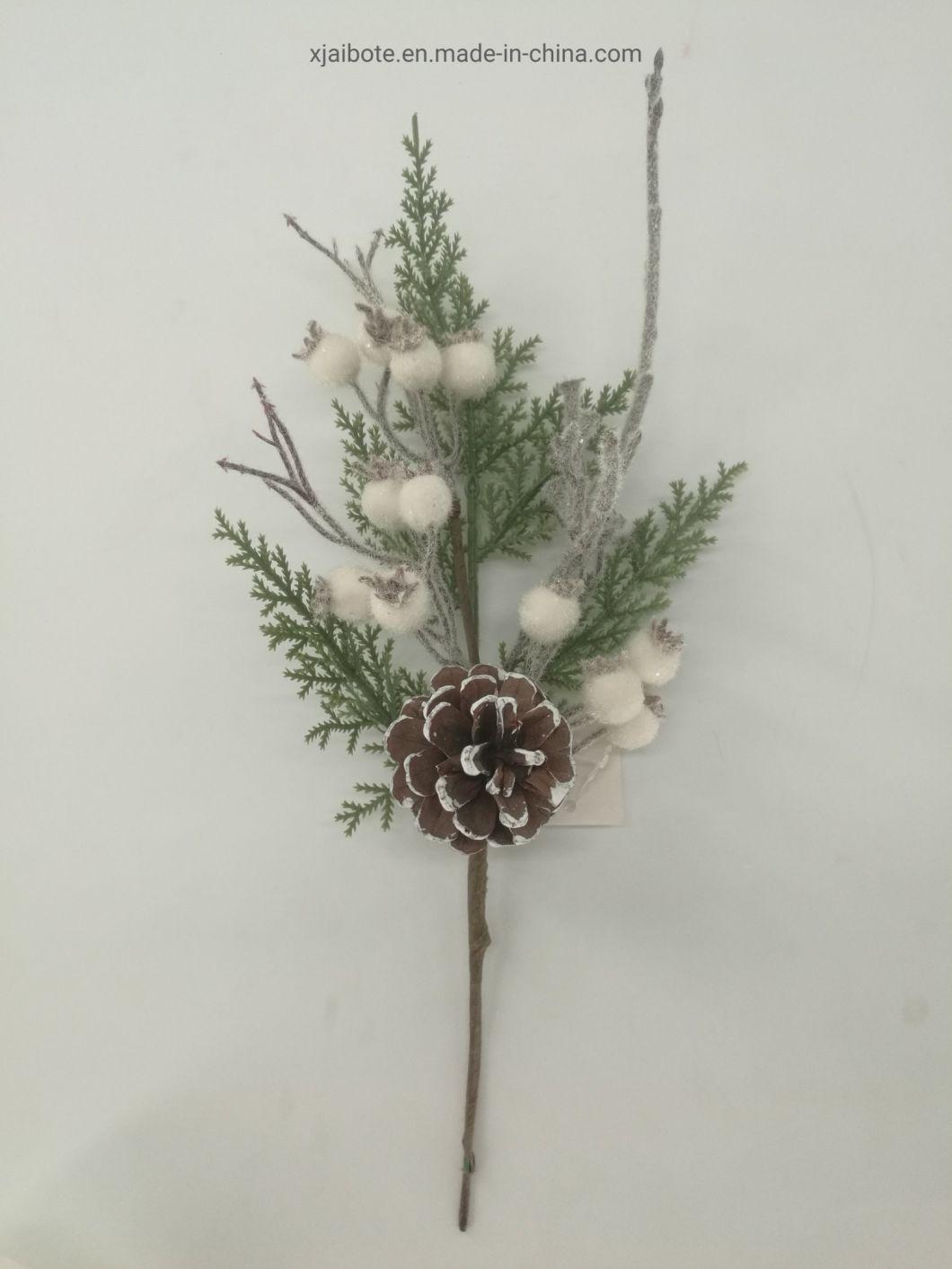 Hot Sell Artificial Christmas Flowers White Christmas Floral Picks