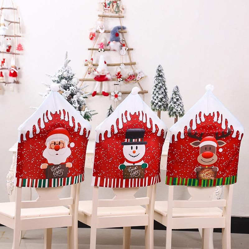 New Year Hat Chair Cover Christmas Decorations for Home Table