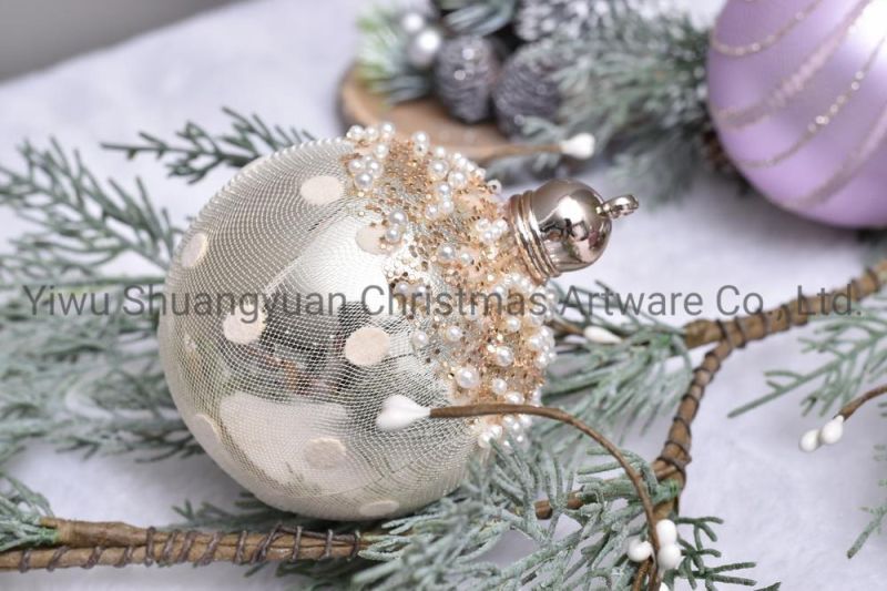 New Design High Sales Christmas Net Ball for Holiday Wedding Party Decoration Supplies Hook Ornament Craft Gifts