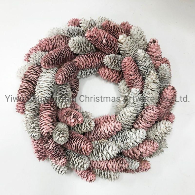 Christmas New Design Rose Wreath for Holiday Wedding Party Decoration Supplies Hook Ornament Craft Gifts