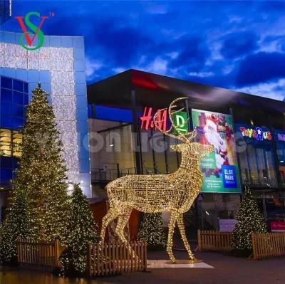 Large LED Reindeer 3D Christmas Decorations Lights Outdoor