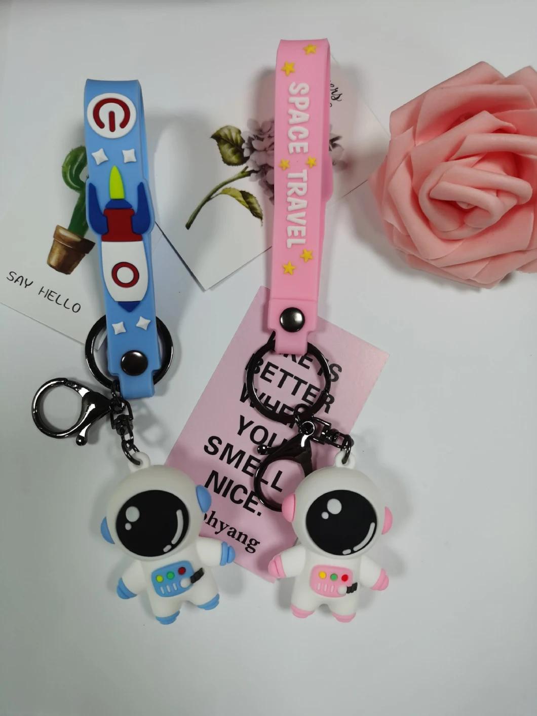 Cute Silicone Animal Cartoon Car Keychain Ring Bag Pendant Gift