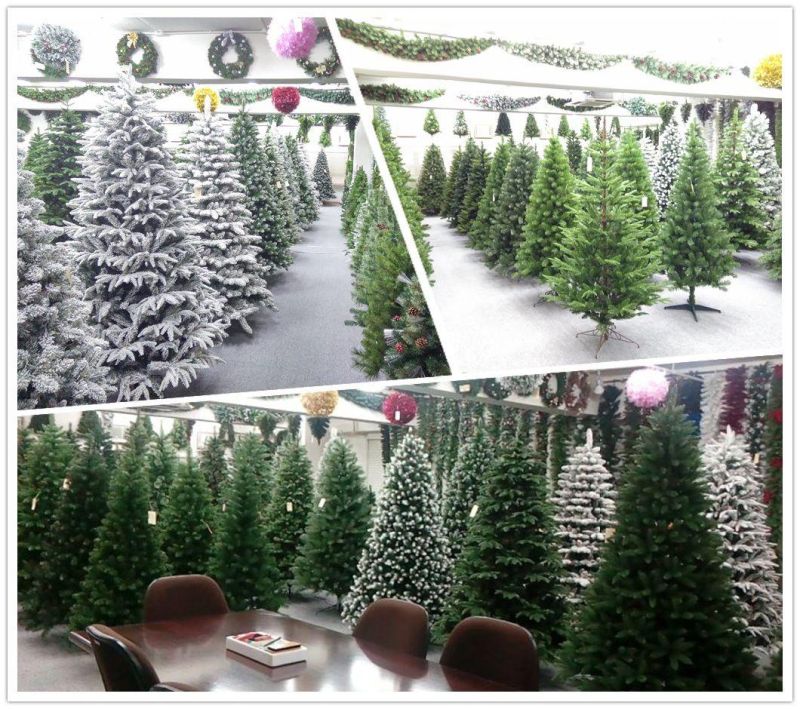 180cm Height Green PVC Artificial Christmas Tree with Metal Hinge and Stand