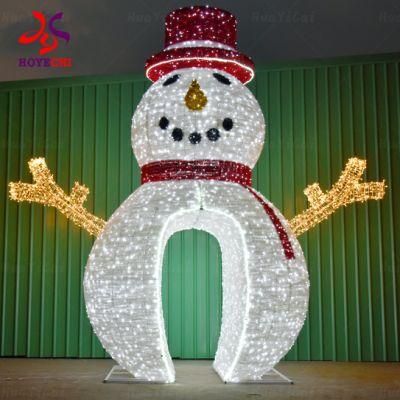 Christmas Outdoor Decoration 3D LED Theme Outdoor Christmas Big Snowman