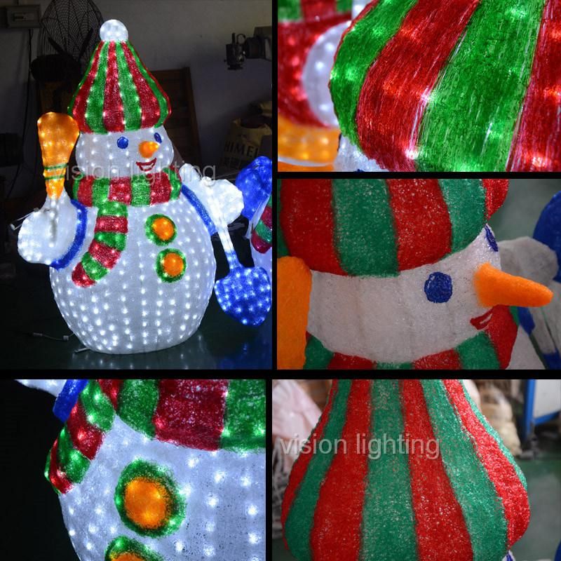 Outdoor LED Light Acrylic Snowman