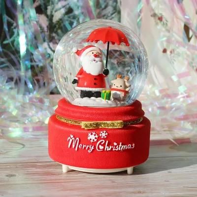 Popular Christmas Crystal Ball Music Box for Promotion