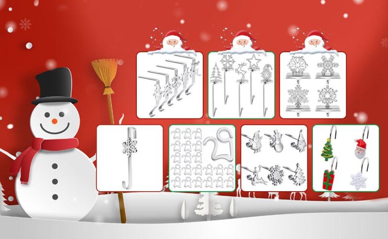 Christmas Rose Gold Metal Wreath Hanger 14.5 Inches Wreath Hook with Snowflake Interchangeable Icons for Front Door Heavy Duty Wreath Holder for Wreath Christma