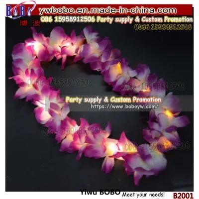 Light up LED Hawaiian Lei Flower Leis Garland Necklace Party Hawaii Beach Fun Products (B3108)
