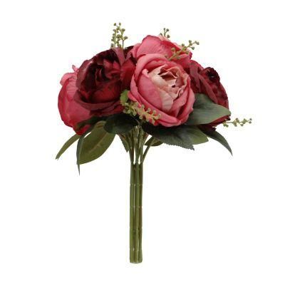 Home Decoration Weddings Artificial Bouquets Artificial Flowers Silk Two-Color Roses