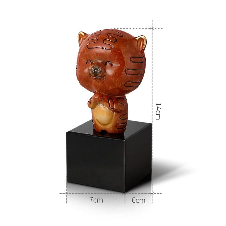 Chinese New Year Decorations 2022 Brass Accessories Cute Design Tiger Living Room Decor