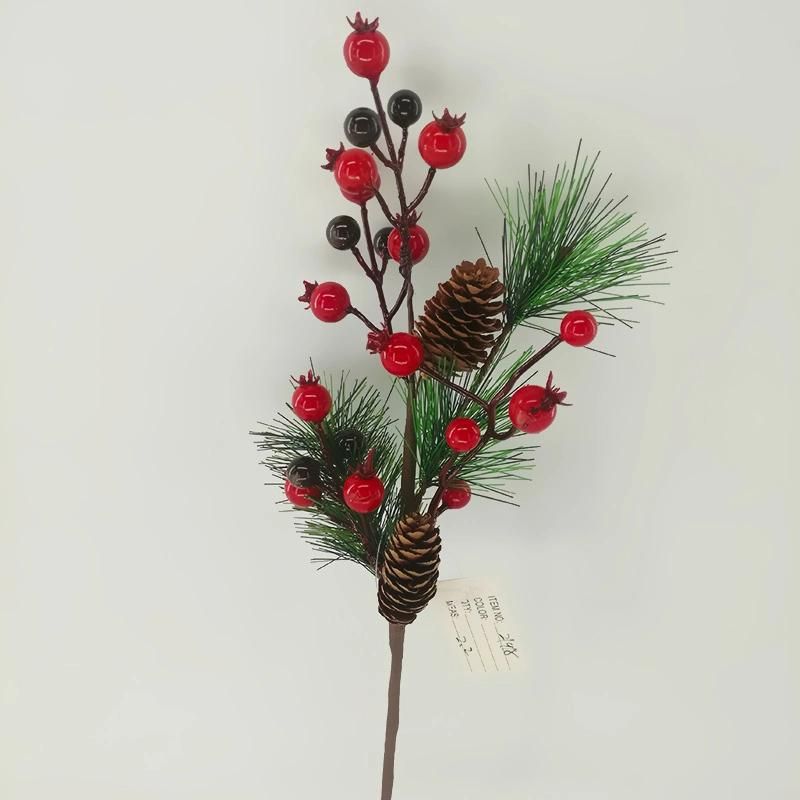 Christmas Decorative Artificial Red Berry Foam Fruits Christmas Plastic Flower Berries