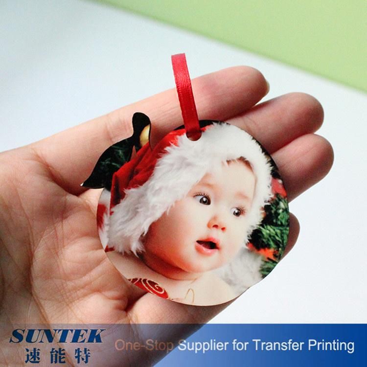 Wholesale Customized Gift Sublimation Fashion Wood Pendent Christmas Decoration MDF Ornaments