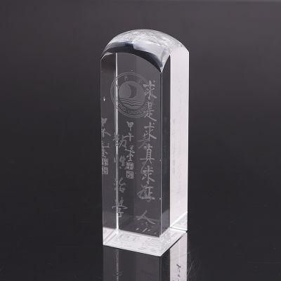 Custom Crystal Paperweight Crystal Column