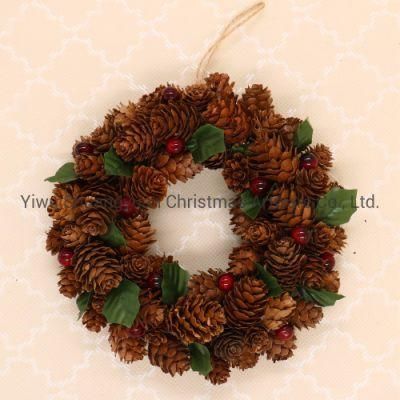 Natural Pine Cone Wreath Xmas Decoration