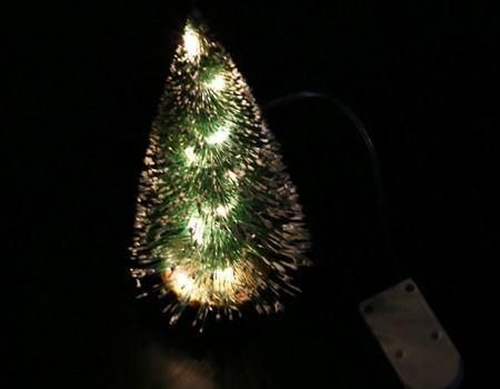 Christmas Decorations Desktop Ornaments Gifts LED Lights Pine Tree Mini Christmas Trees